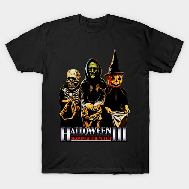 Halloween III: Season of the Witch Tribute T-Shirt - Silver Shamrock Edition" T-Shirt by Pixel Draws